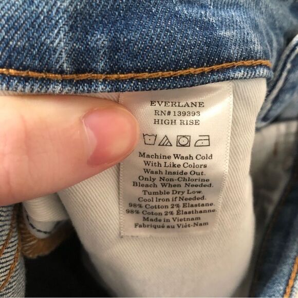 Everlane Women's High Rise Skinny Light Wash Blue Jeans size 27 regular - Picture 4 of 4
